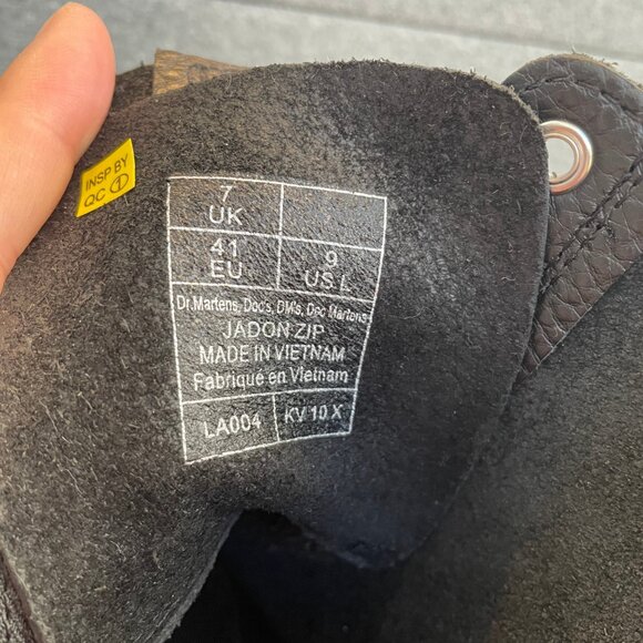 Dr. Martens Jadon Zip Milled Nappa Leather Ankle Platform Boots, Size 9 - Picture 5 of 5